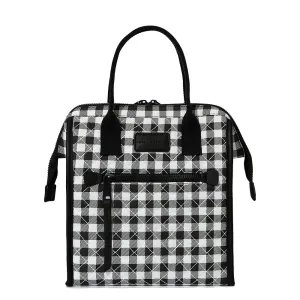 the LUNCH BAG quilted Black Gingham