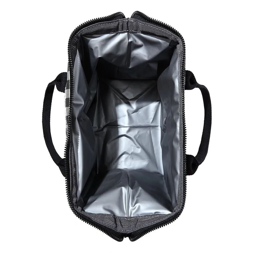 the LUNCH BAG quilted Black Gingham