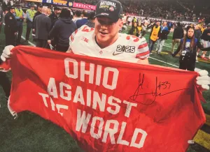 The Ohio State University Jack Sawyer Hand Signed Autographed Canvas with SWAU COA