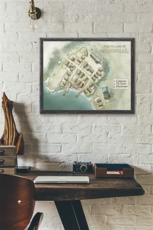 The Village of Mannhal Fantasy Map