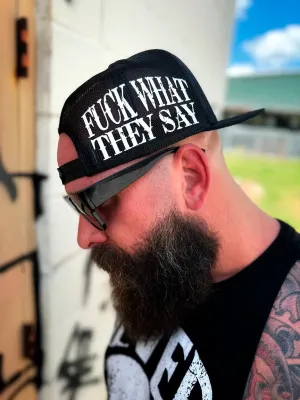 THEY SAY SIDE STYLE BLACK HAT