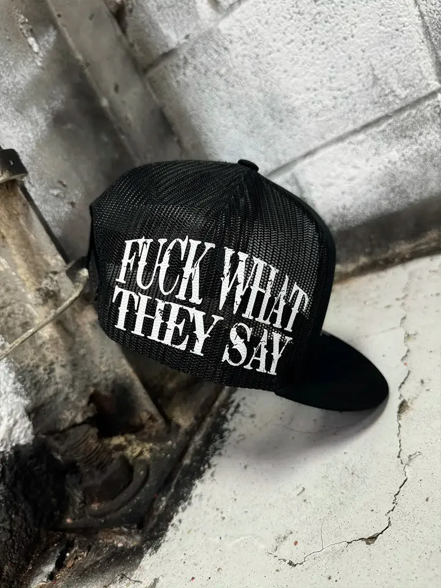 THEY SAY SIDE STYLE BLACK HAT