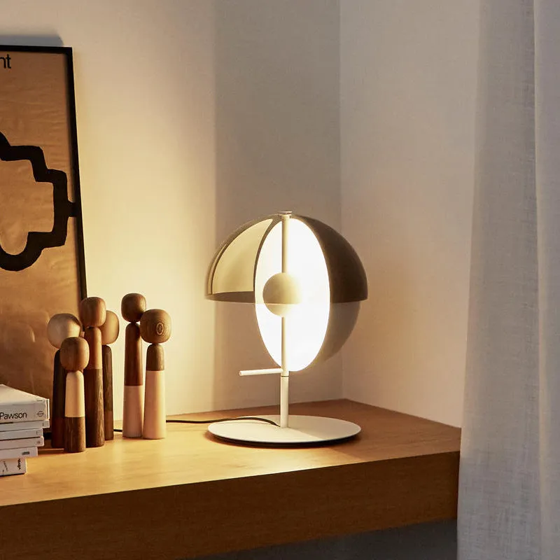 Thiea M Table Lamps for Living Room, Amber Glass Shade