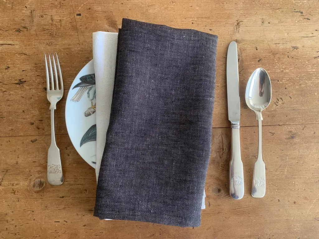 Thistle Charcoal Napkin - Set of 2
