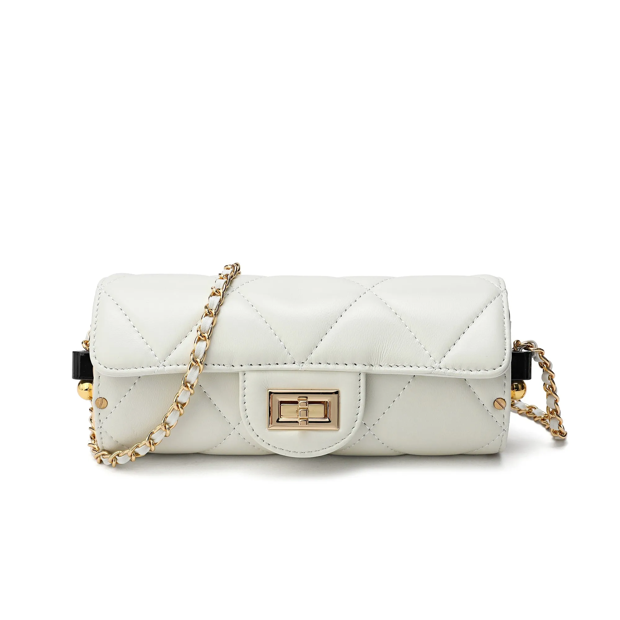 Tiffany & Fred Quilted Sheepskin Barrel bag