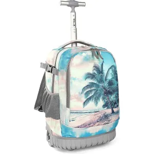 Tilami Yellow Seaside 18 inch Kids Rolling Backpack