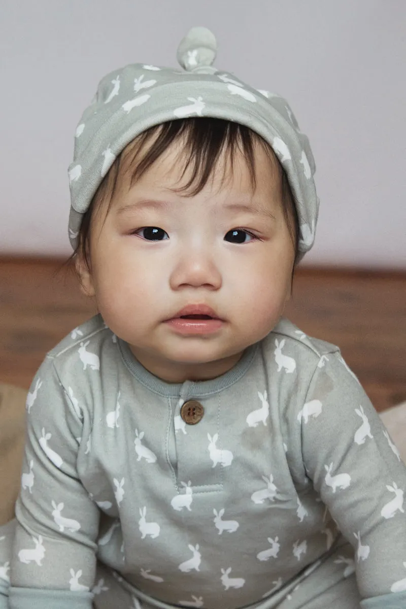 Top and Pants Set, fawn hare print