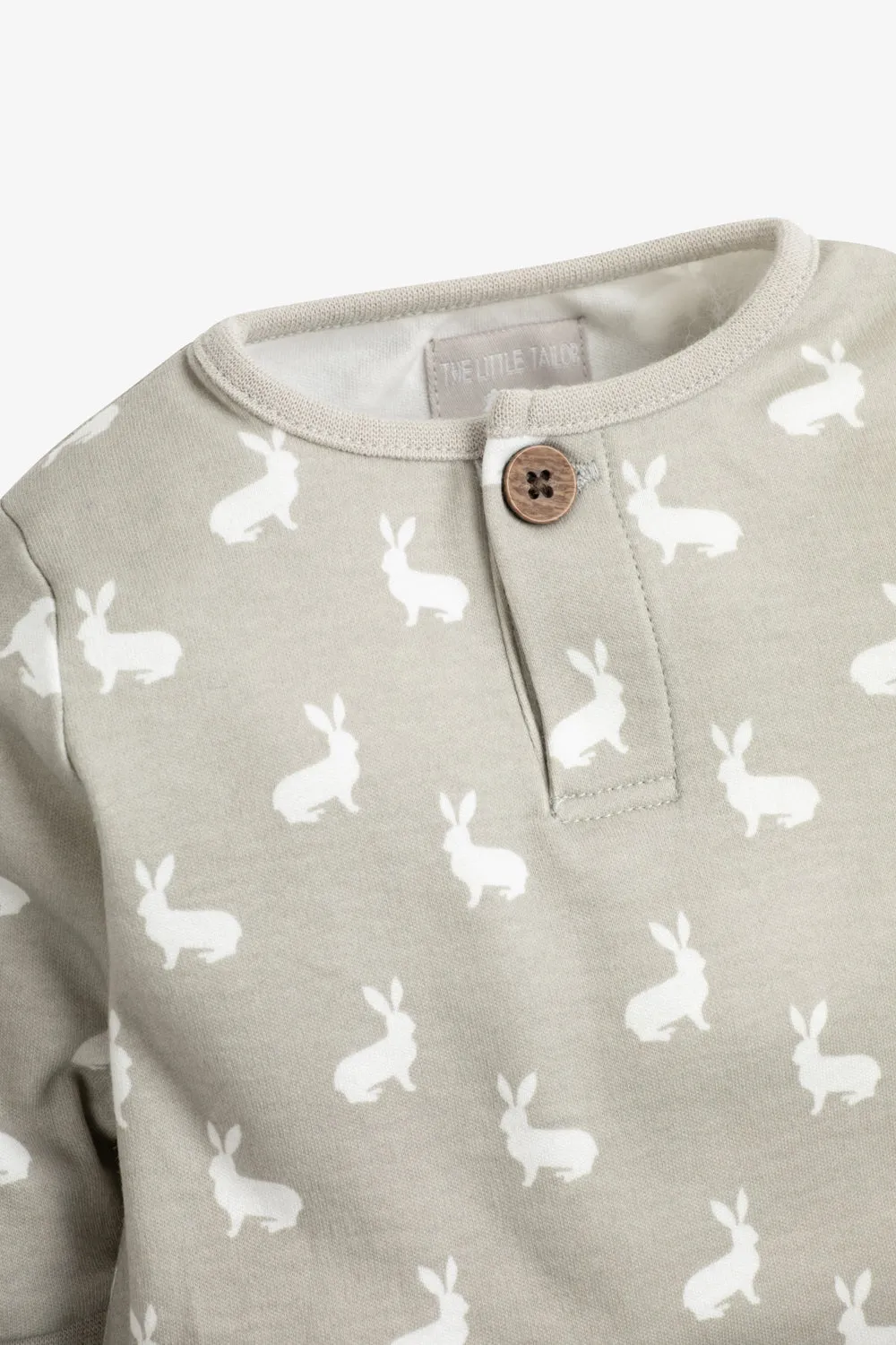 Top and Pants Set, fawn hare print