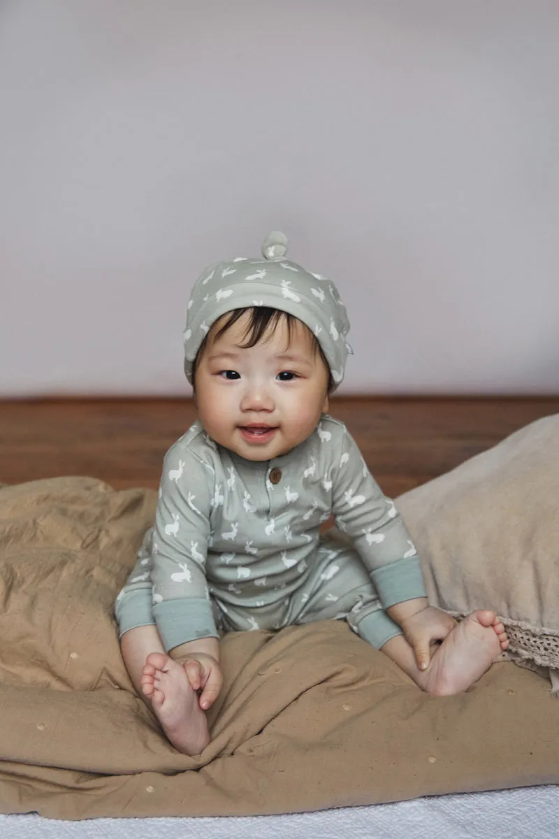 Top and Pants Set, fawn hare print