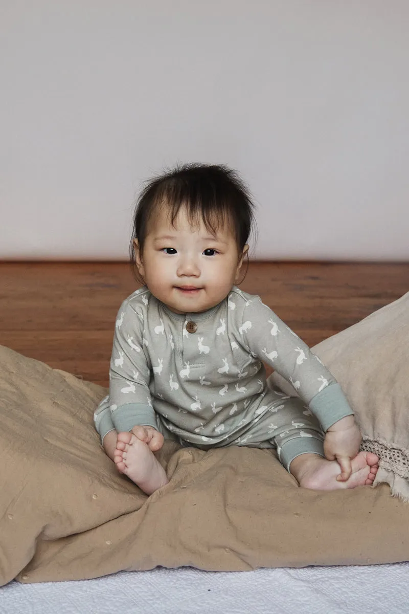 Top and Pants Set, fawn hare print