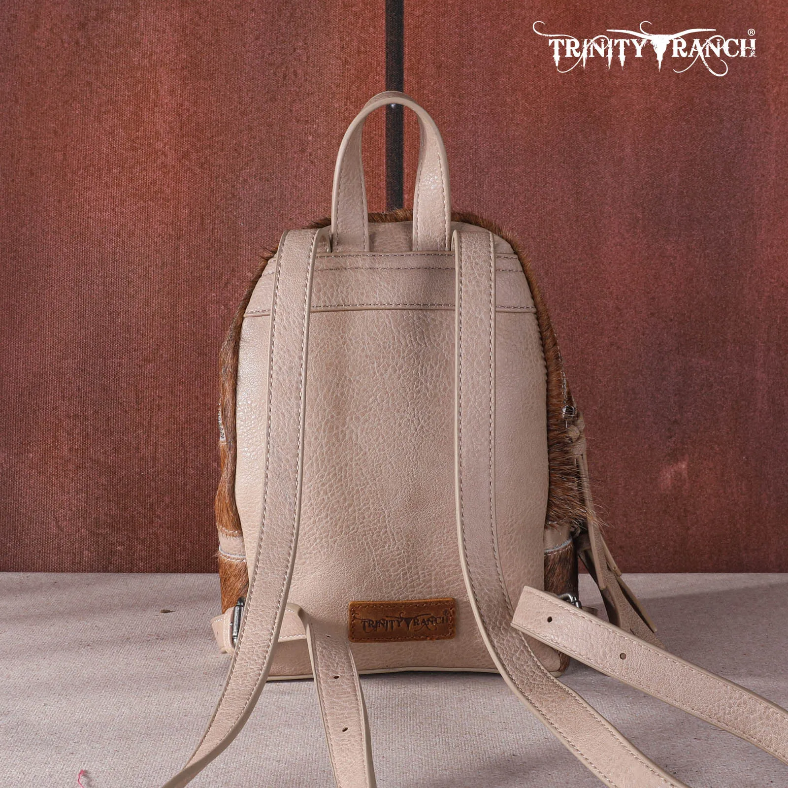 TR160-9110 Trinity Ranch Hair-On Cowhide Collection Mini Backpack