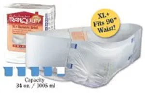 Tranquility XL   Bariatric Brief X-Large 64" - 90" (Bag of 8)
