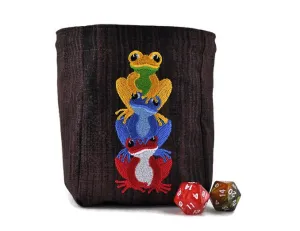Trio of Frogs dice bag