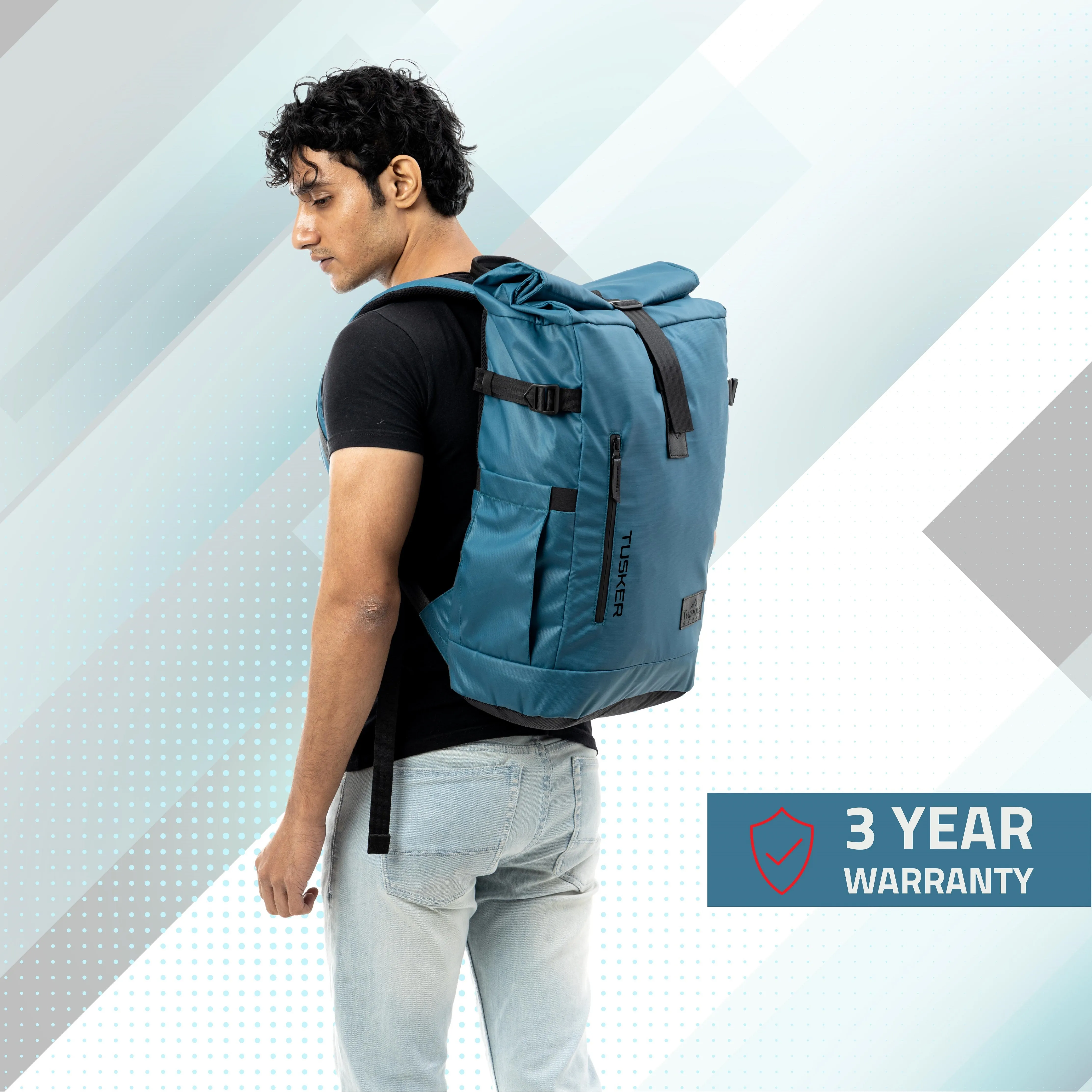 Tusker Roller Top Laptop Backpack  | 3 Year Warranty