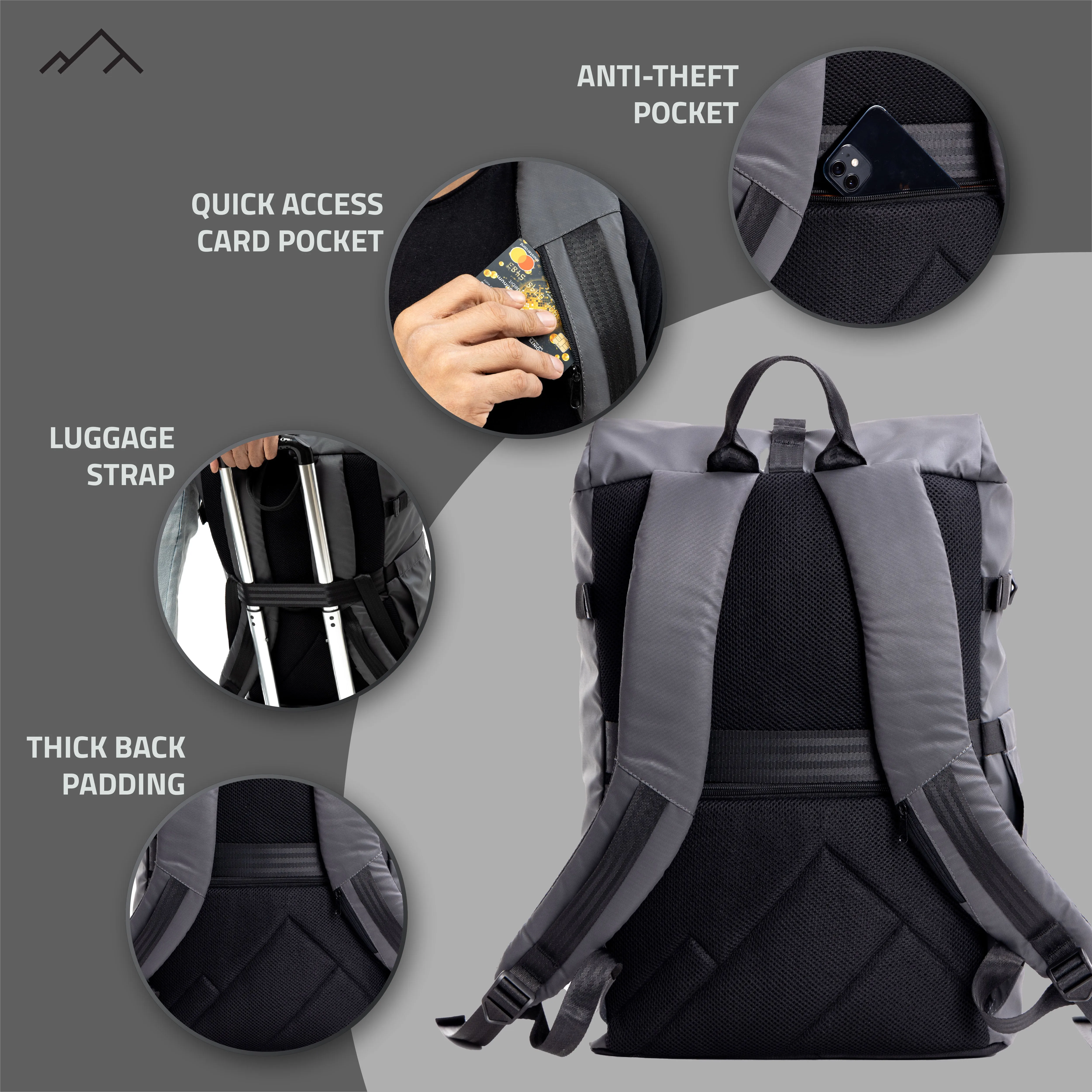 Tusker Roller Top Laptop Backpack  | 3 Year Warranty