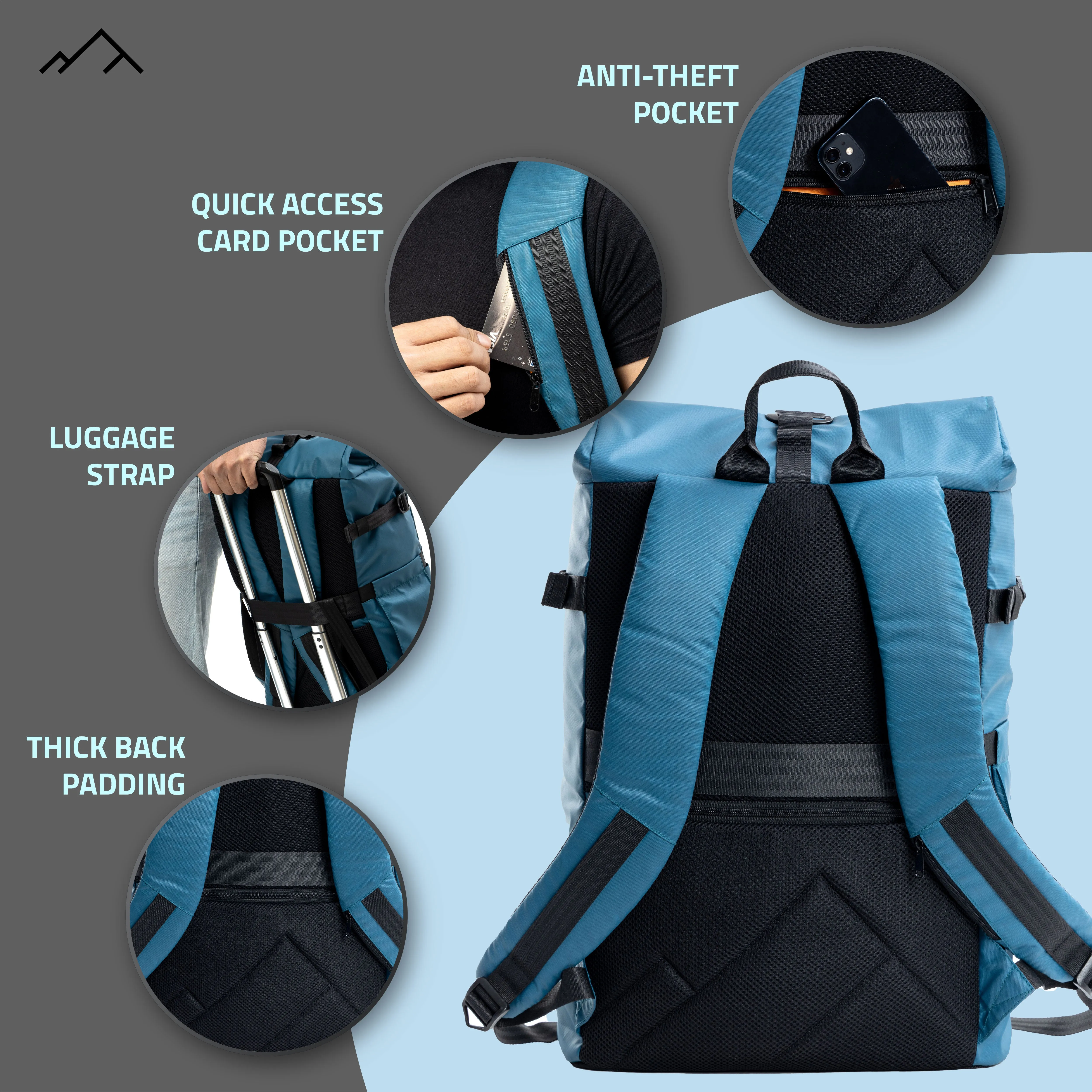 Tusker Roller Top Laptop Backpack  | 3 Year Warranty