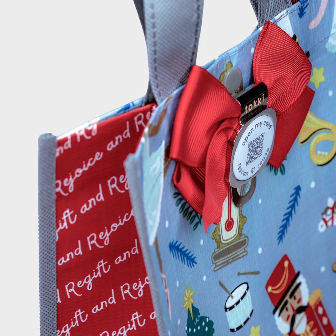 Twirl | Large | Reusable Gift Bag   QR Greeting Card