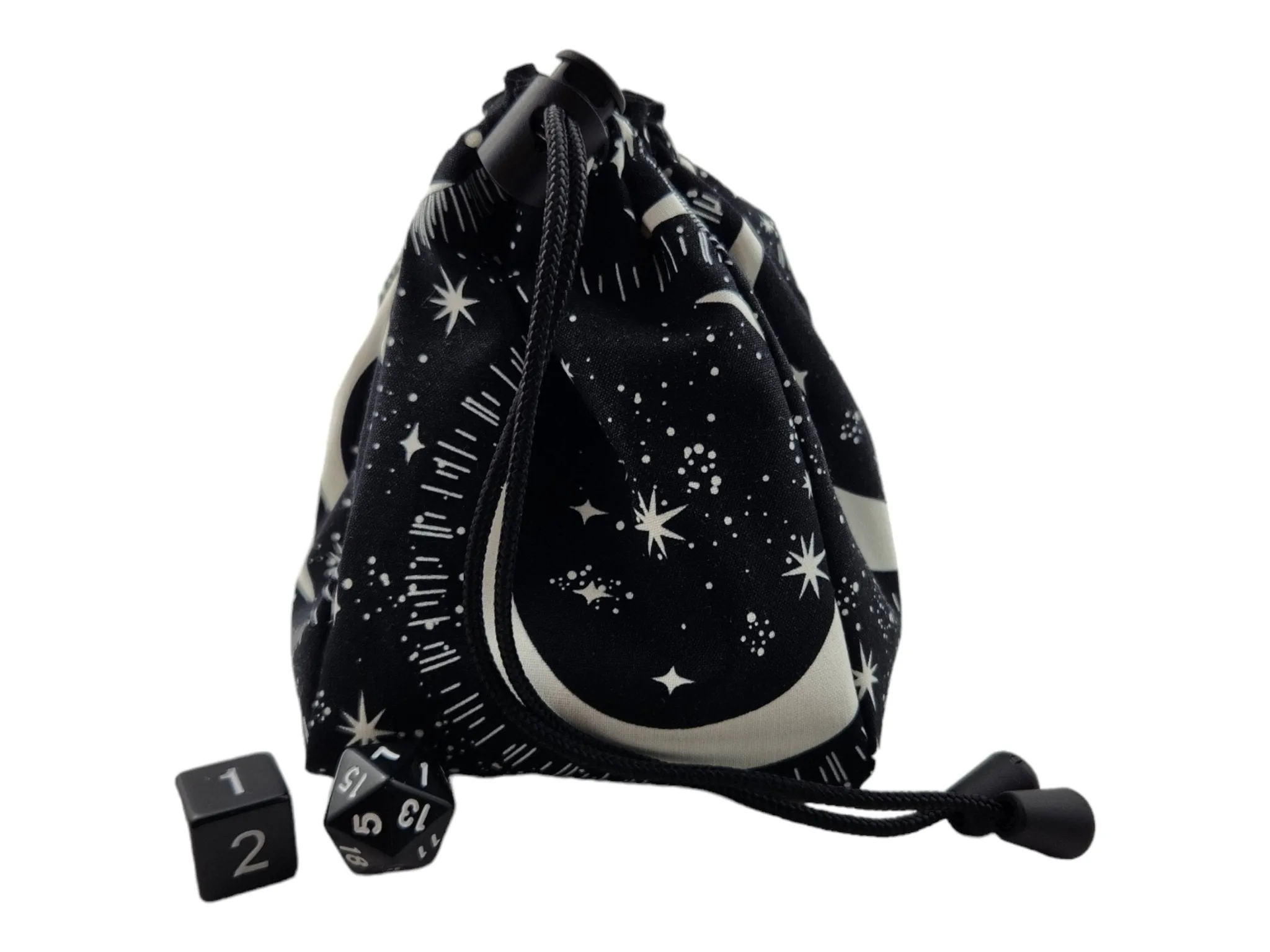 UFO spaceship, glow in the dark, dice bag