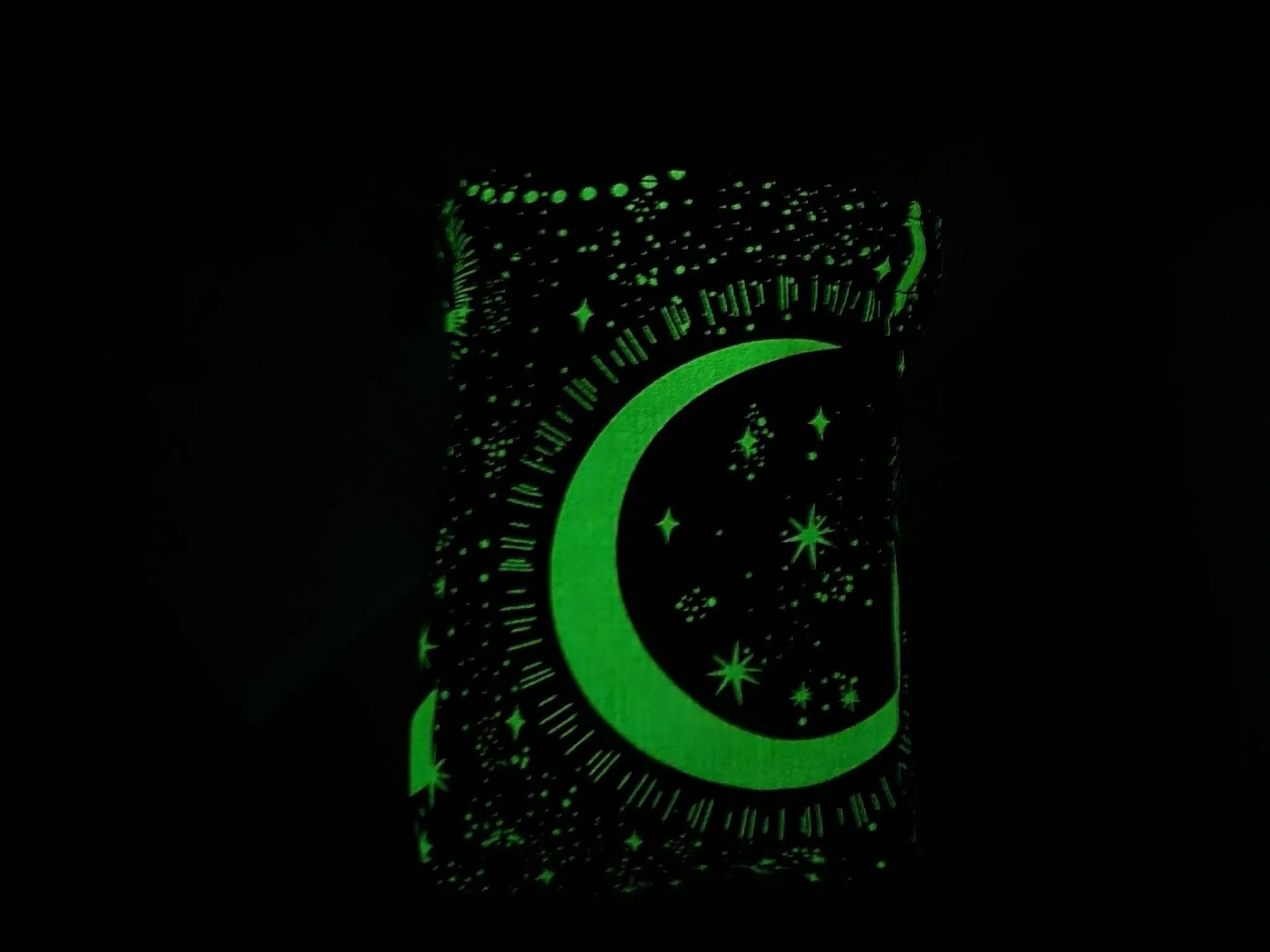 UFO spaceship, glow in the dark, dice bag