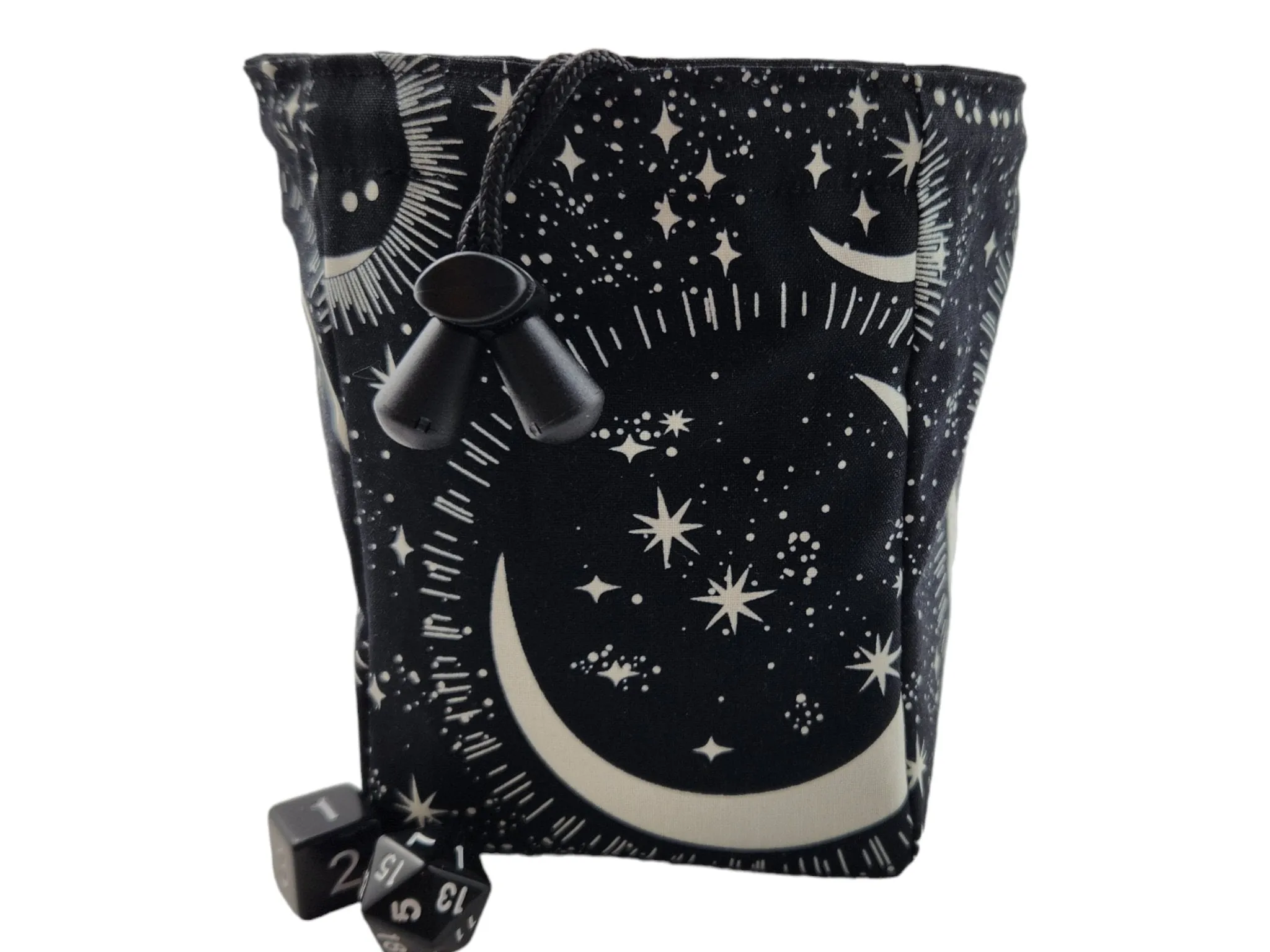 UFO spaceship, glow in the dark, dice bag