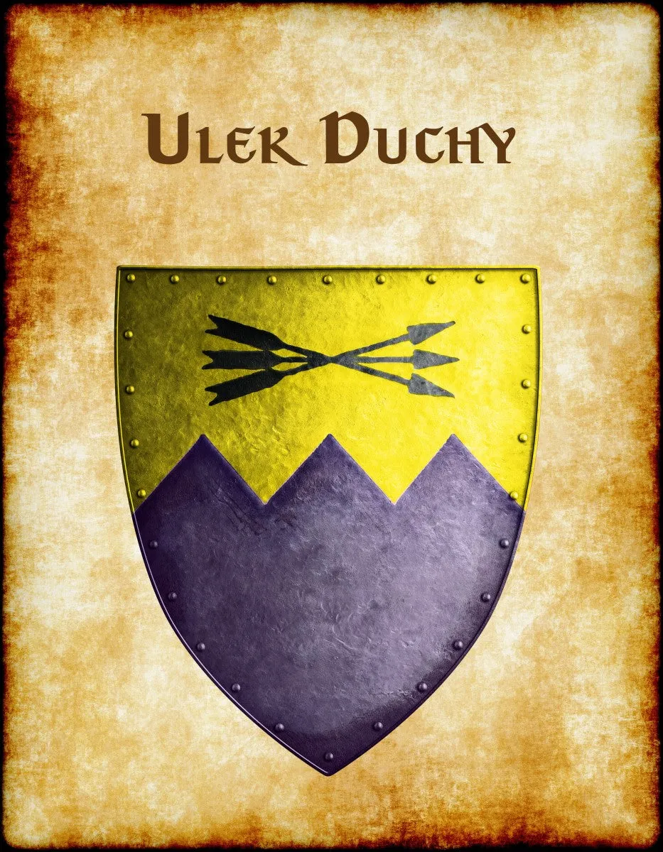Ulek Duchy Heraldry of Greyhawk Anna Meyer Cartography Canvas Art Print