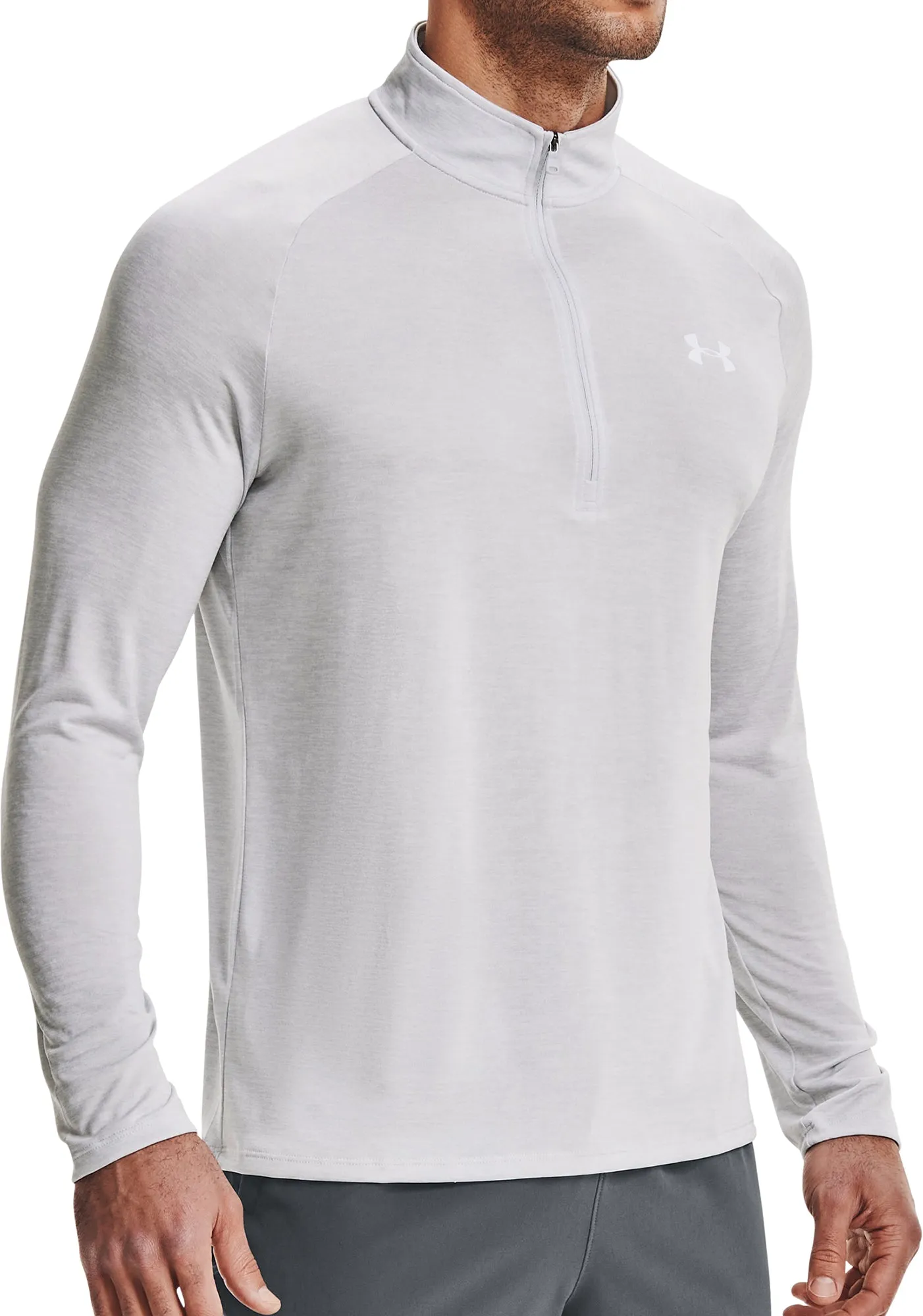 Under Armour Tech Half Zip Long Sleeve Mens Training Top - Grey