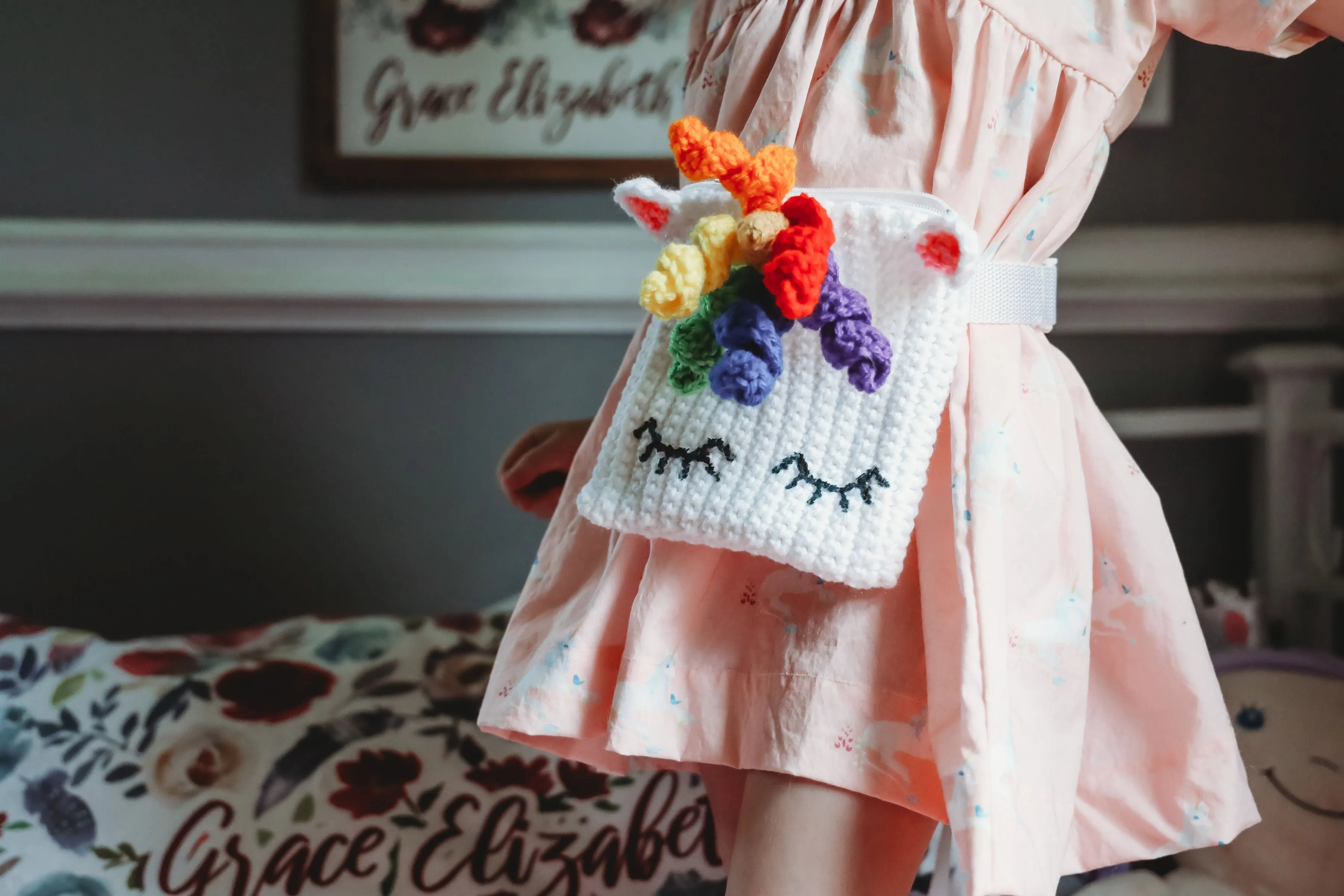 Unicorn Waist Bag (Fanny Pack) Crochet Pattern