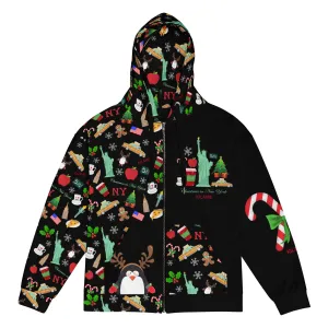 Unisex zip hoodie 'Christmas in New York'