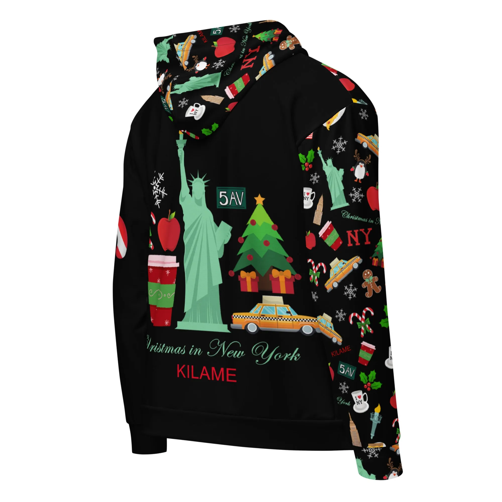 Unisex zip hoodie 'Christmas in New York'