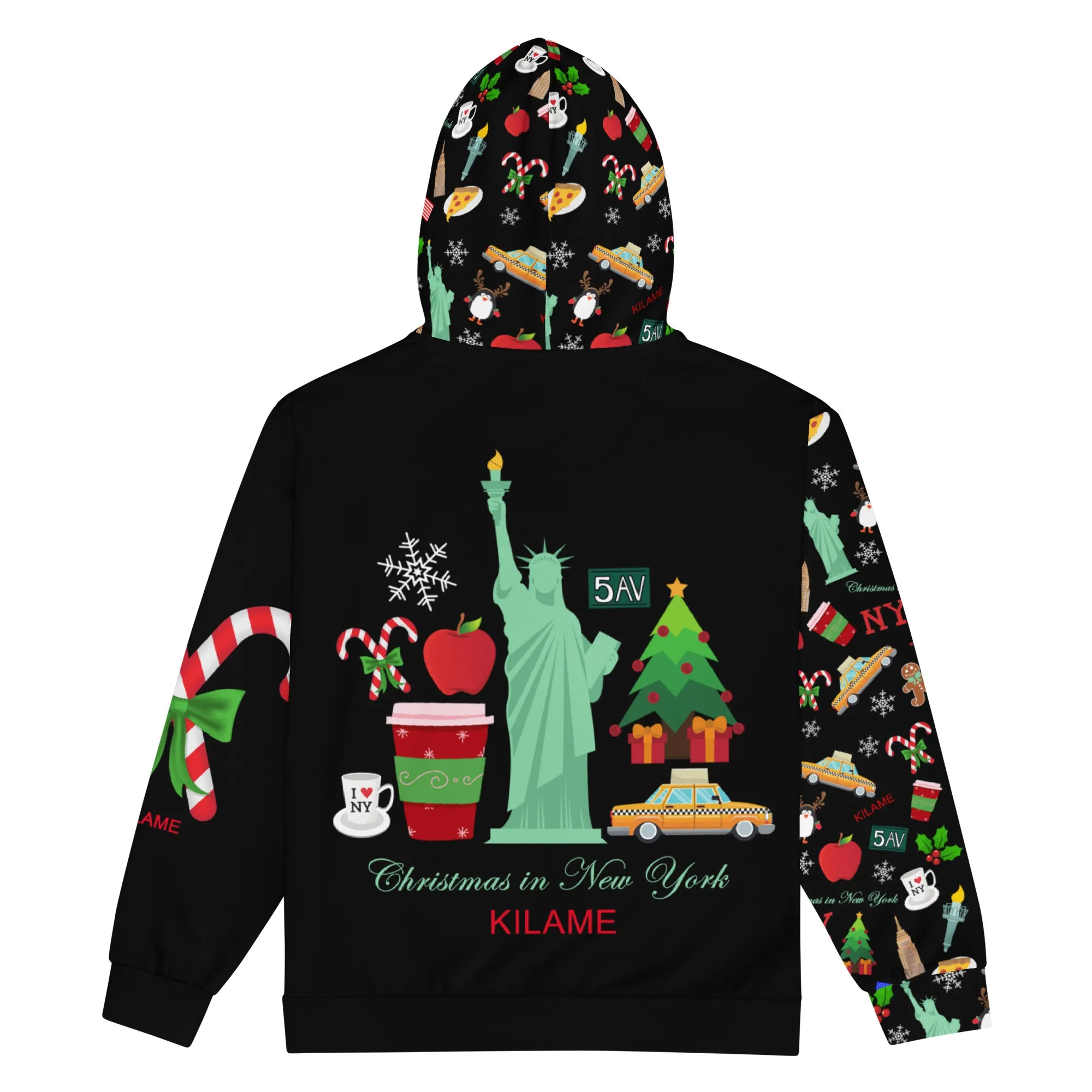 Unisex zip hoodie 'Christmas in New York'