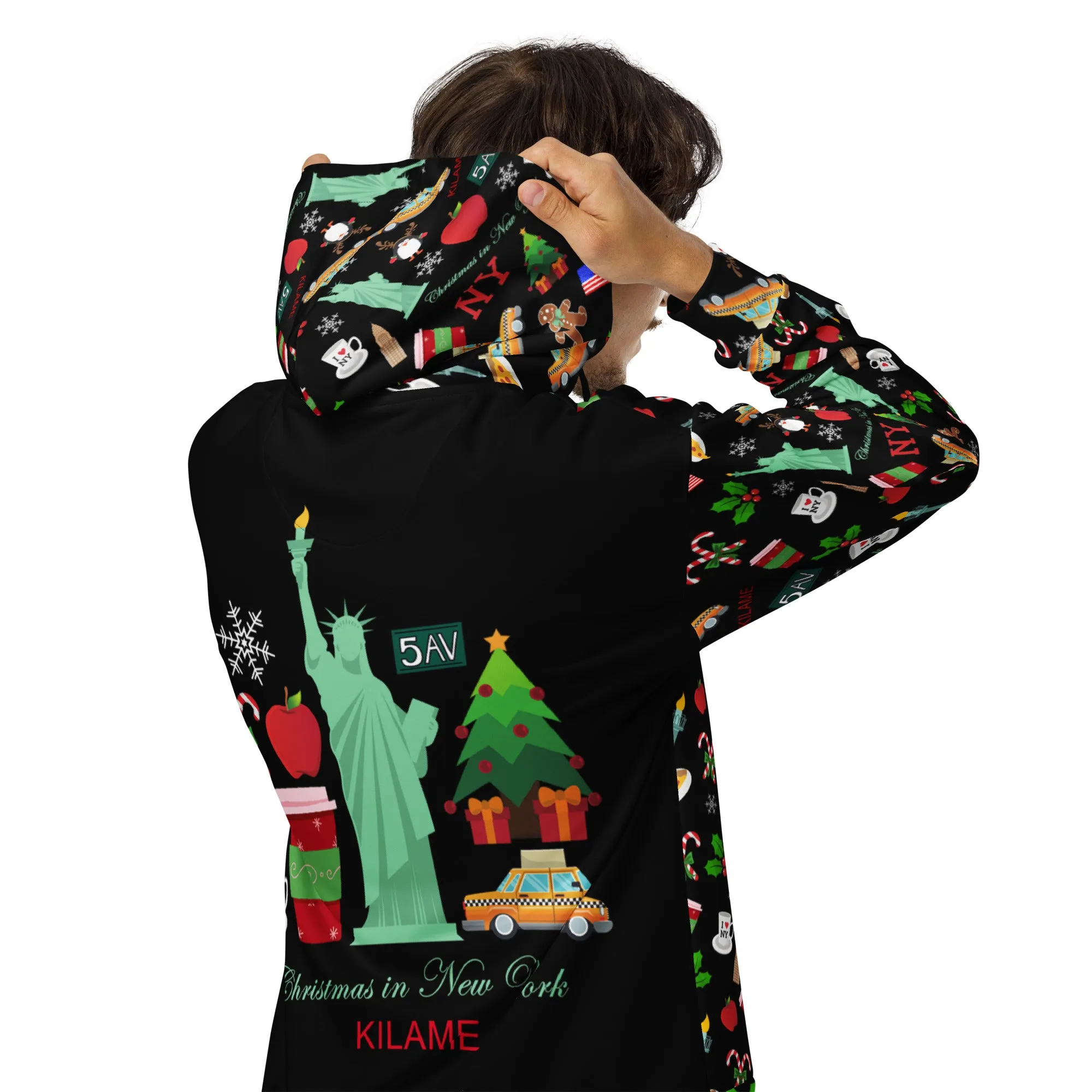 Unisex zip hoodie 'Christmas in New York'