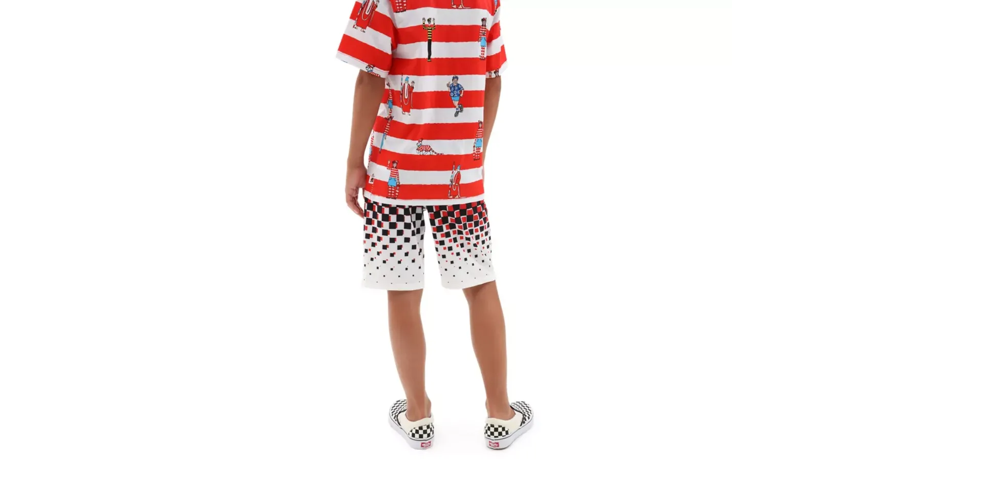 Vans Boys Checker Fade Boardshorts Black/White