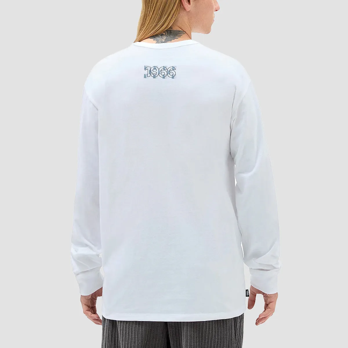 Vans Off The Wall Checker Longsleeve T-Shirt White