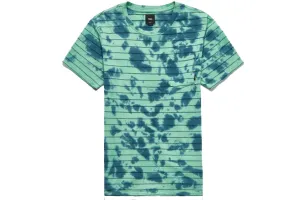Vans Tie-Dyed Checkered Striped Tee Jade Green