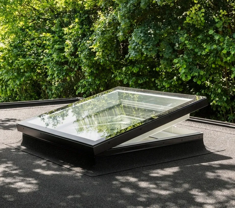 VELUX CVU 200060 S06Q SOLAR Powered Flat Glass Rooflight Package 200 x 60 cm (Including CVU Triple Glazed Base & ISU Flat Glass Top Cover)