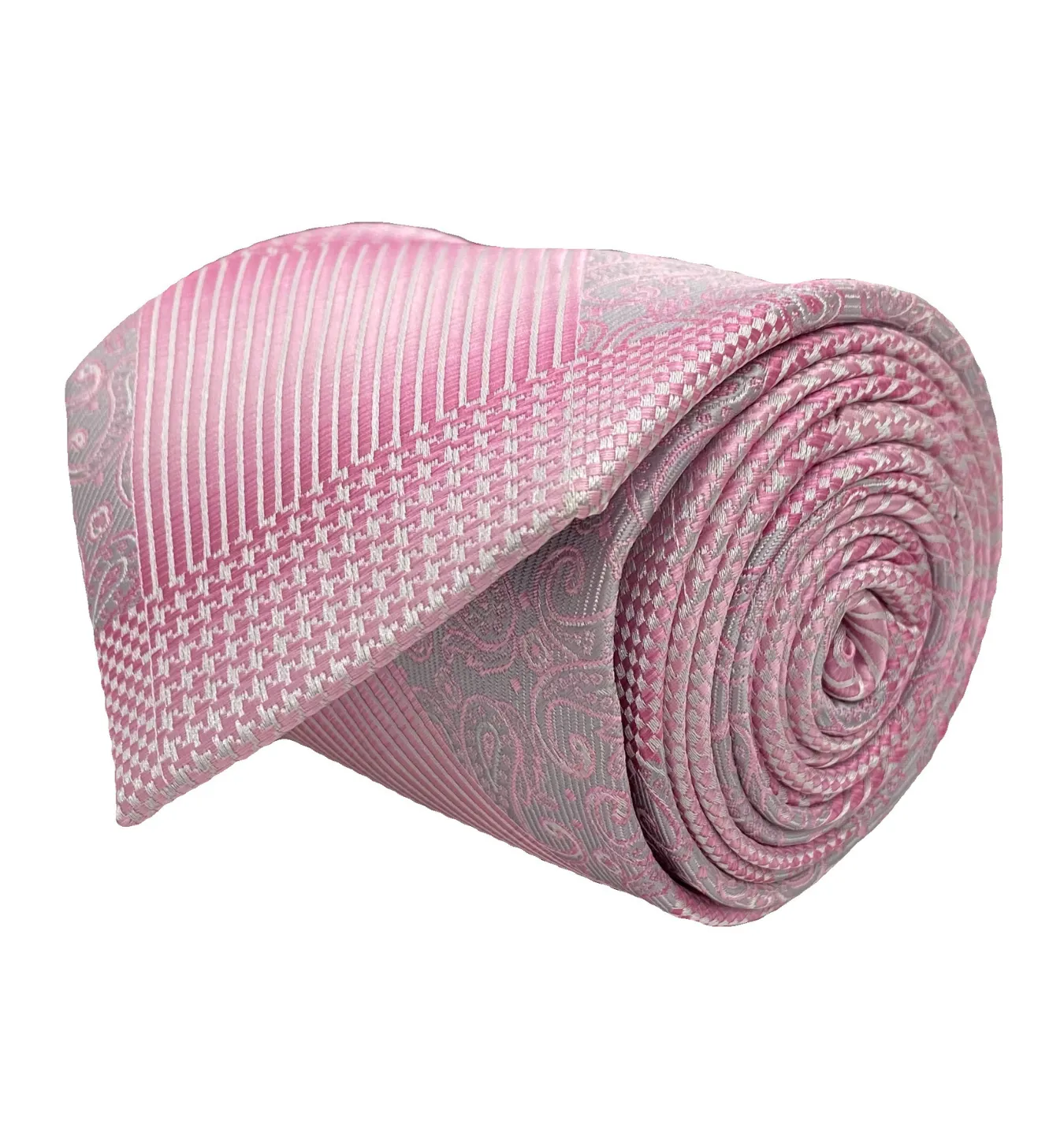 Venturi Vomo Tie and Handkerchief - Pink Diamond Mosaic Medley T40