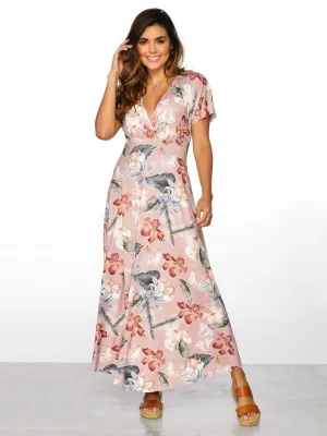 Vestido largo con escote en V FIORY F2826