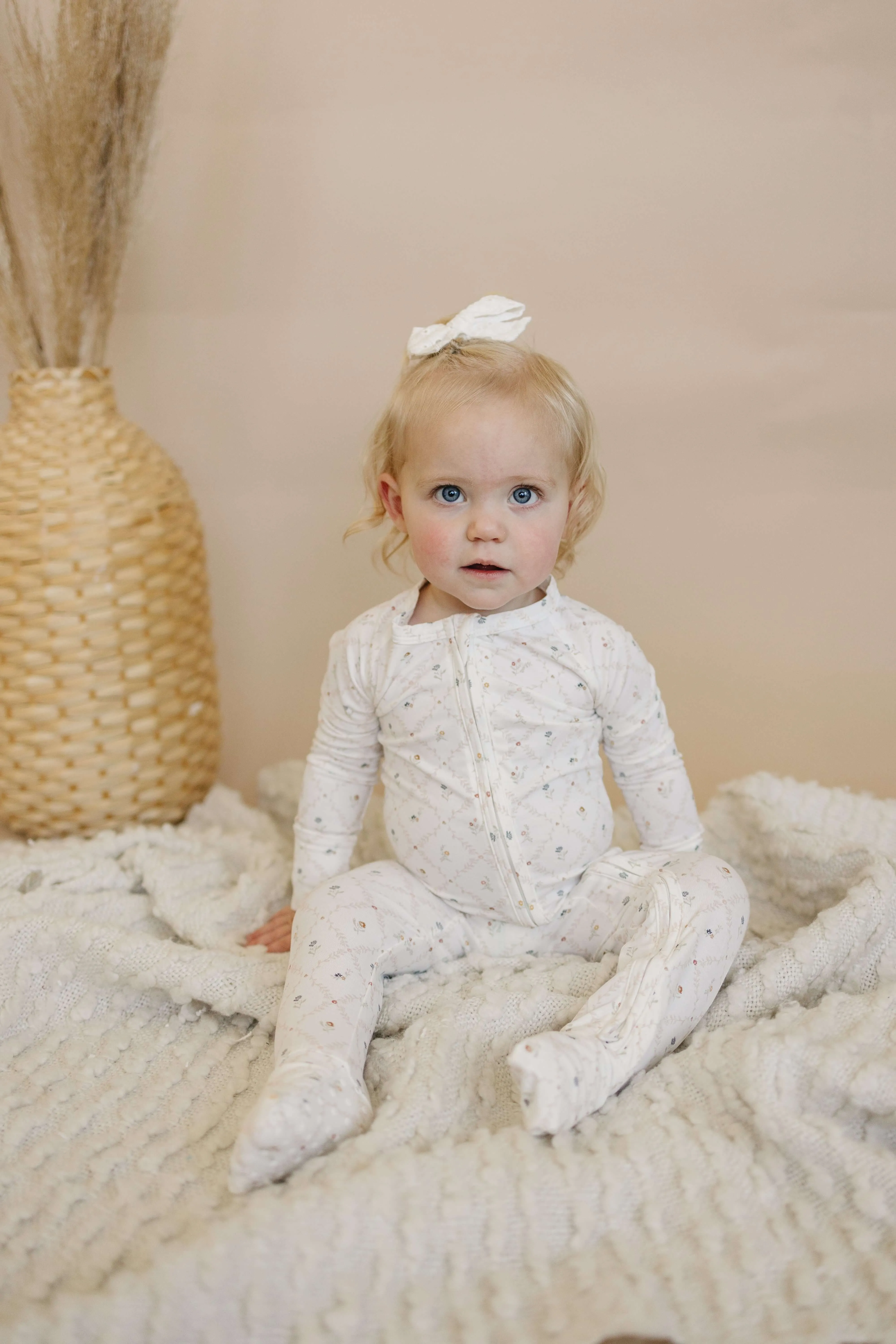 Vintage Blooms Bamboo Zippy Romper