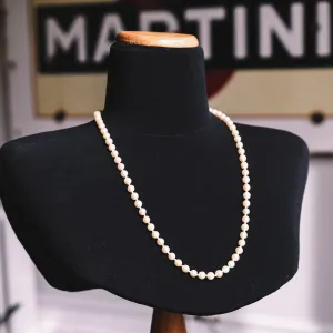 Vintage Long Pearl Bead Necklace
