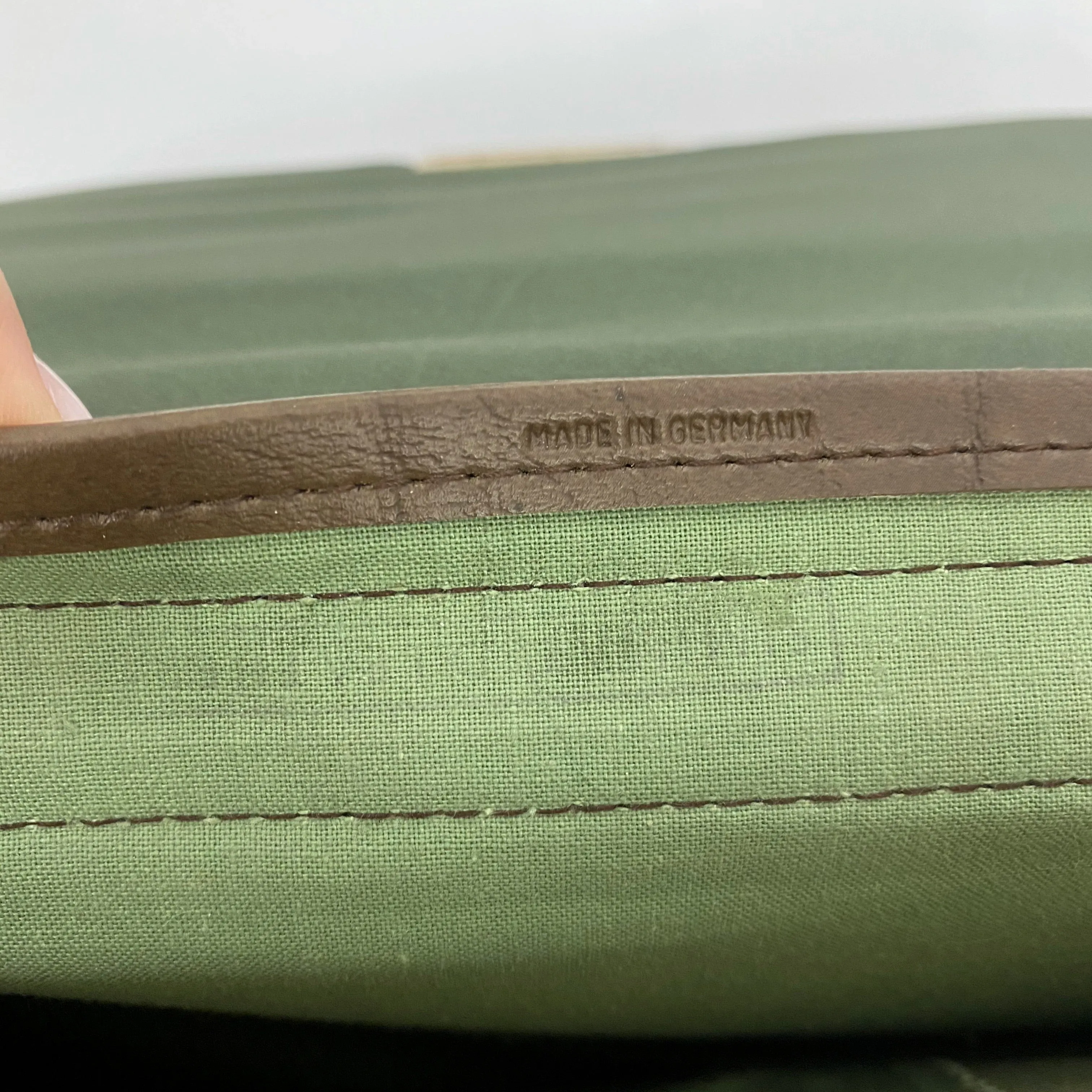 Vintage Military Made in Germany Soft Side Document Carrying Briefcase