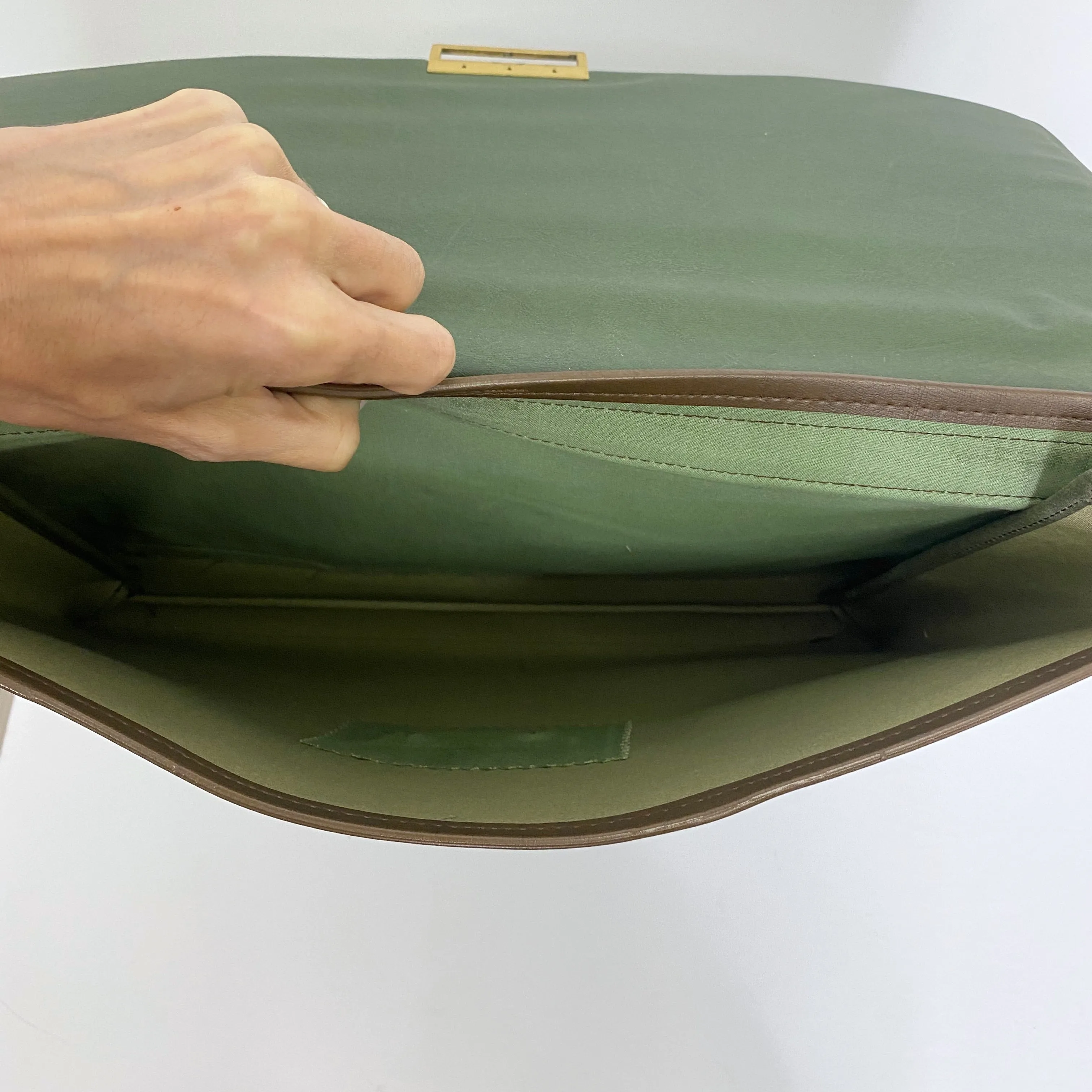 Vintage Military Made in Germany Soft Side Document Carrying Briefcase