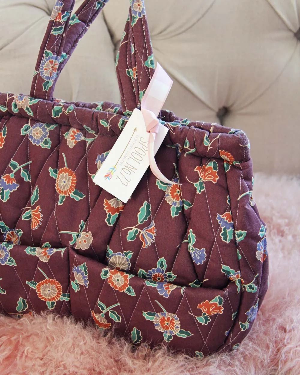 Vintage Quilted Tote