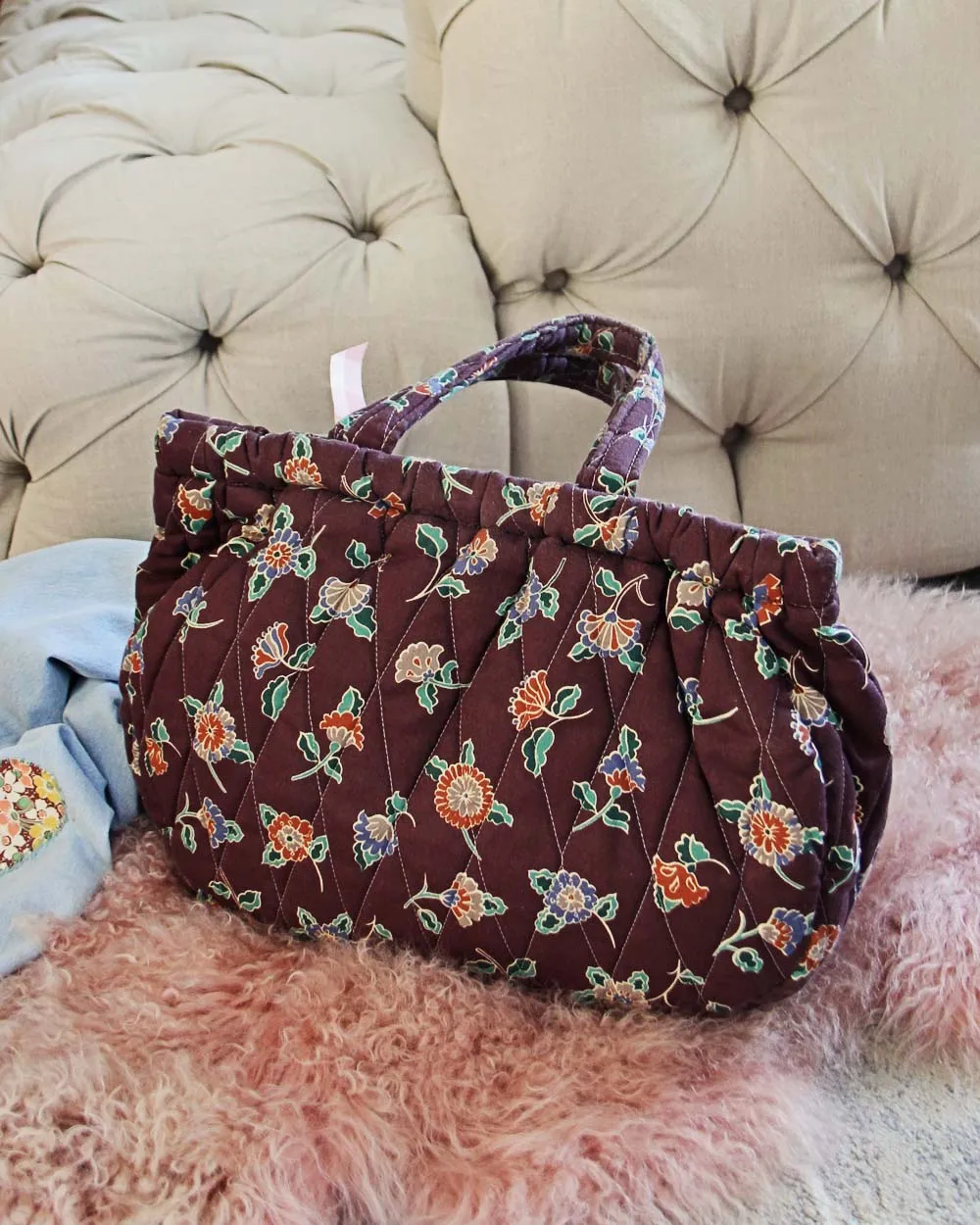 Vintage Quilted Tote