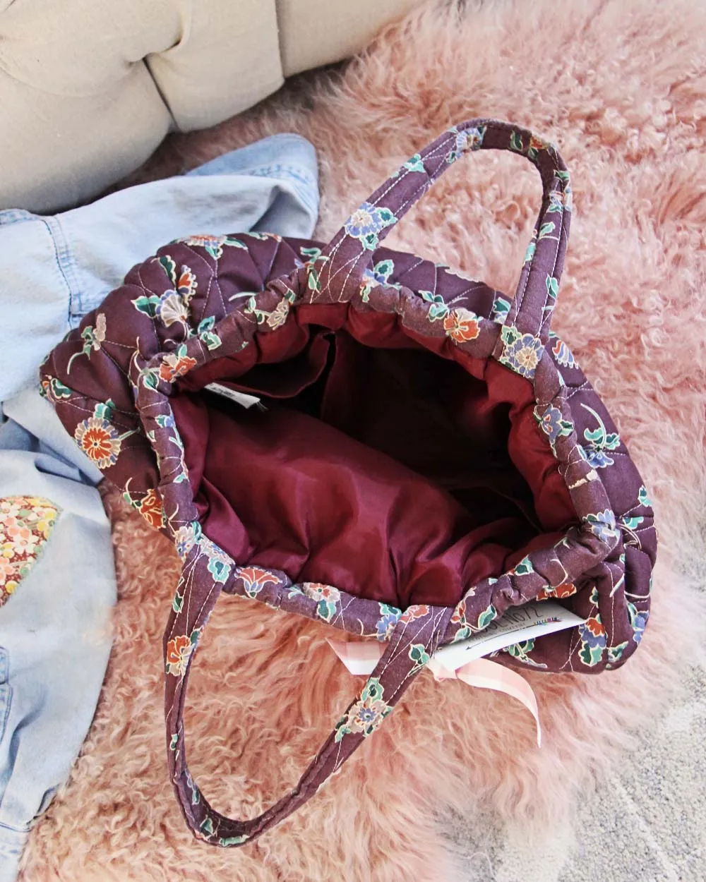 Vintage Quilted Tote
