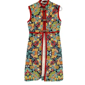 Vintage The Kollection Ltd. Quilted Floral Duster Vest Size Small