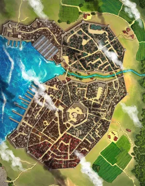 Violetnesse City Fantasy Map Patreon