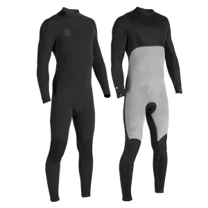 VISSLA 7 SEAS 3/2MM BACK ZIP STEAMER (BLACK)