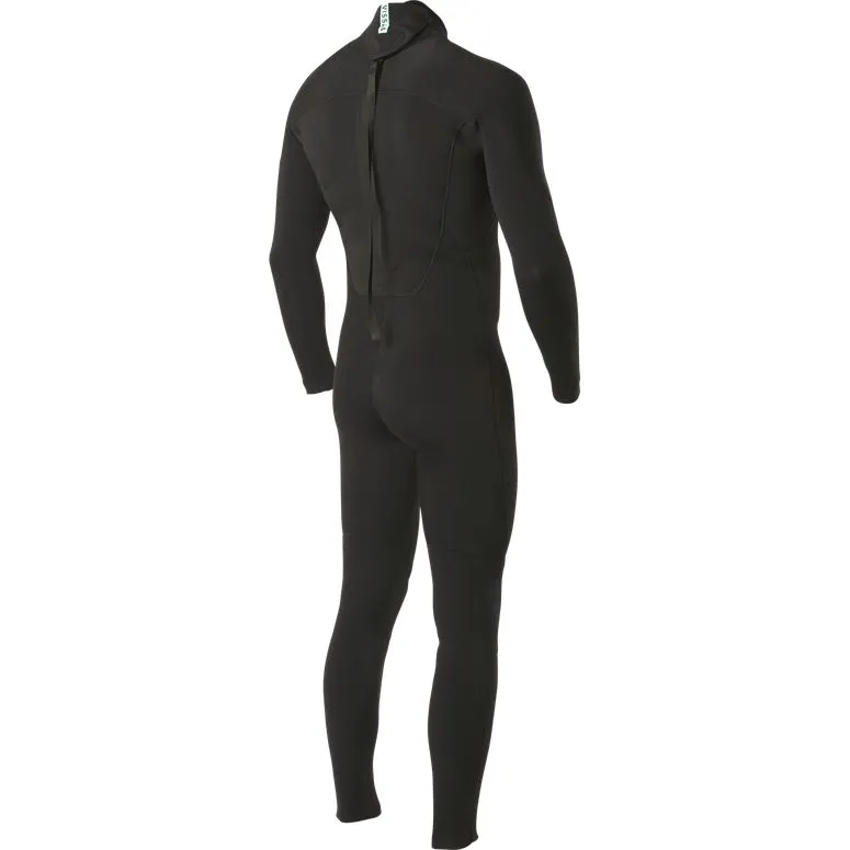 VISSLA 7 SEAS 3/2MM BACK ZIP STEAMER (BLACK)