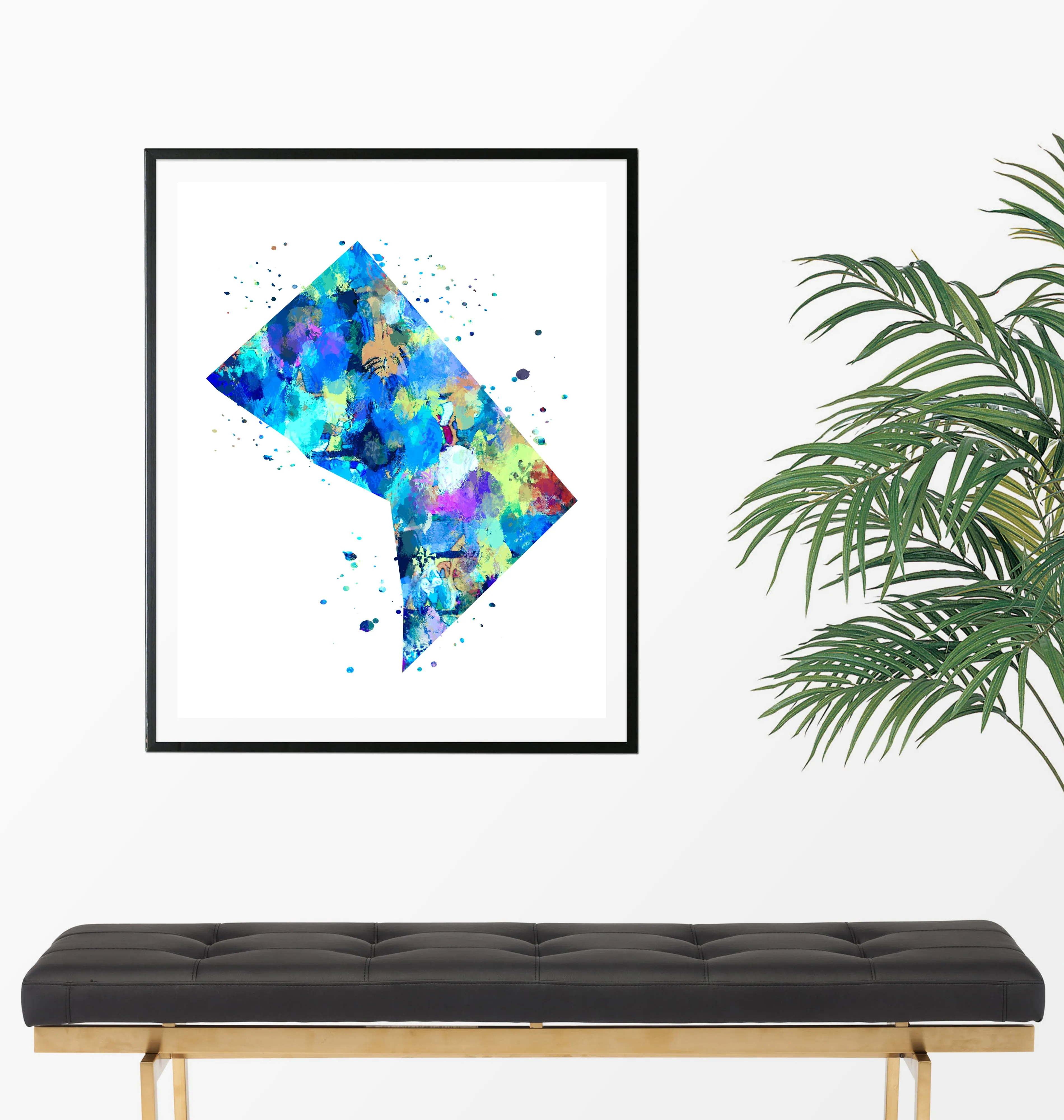 Washington DC Map Art Print - Unframed