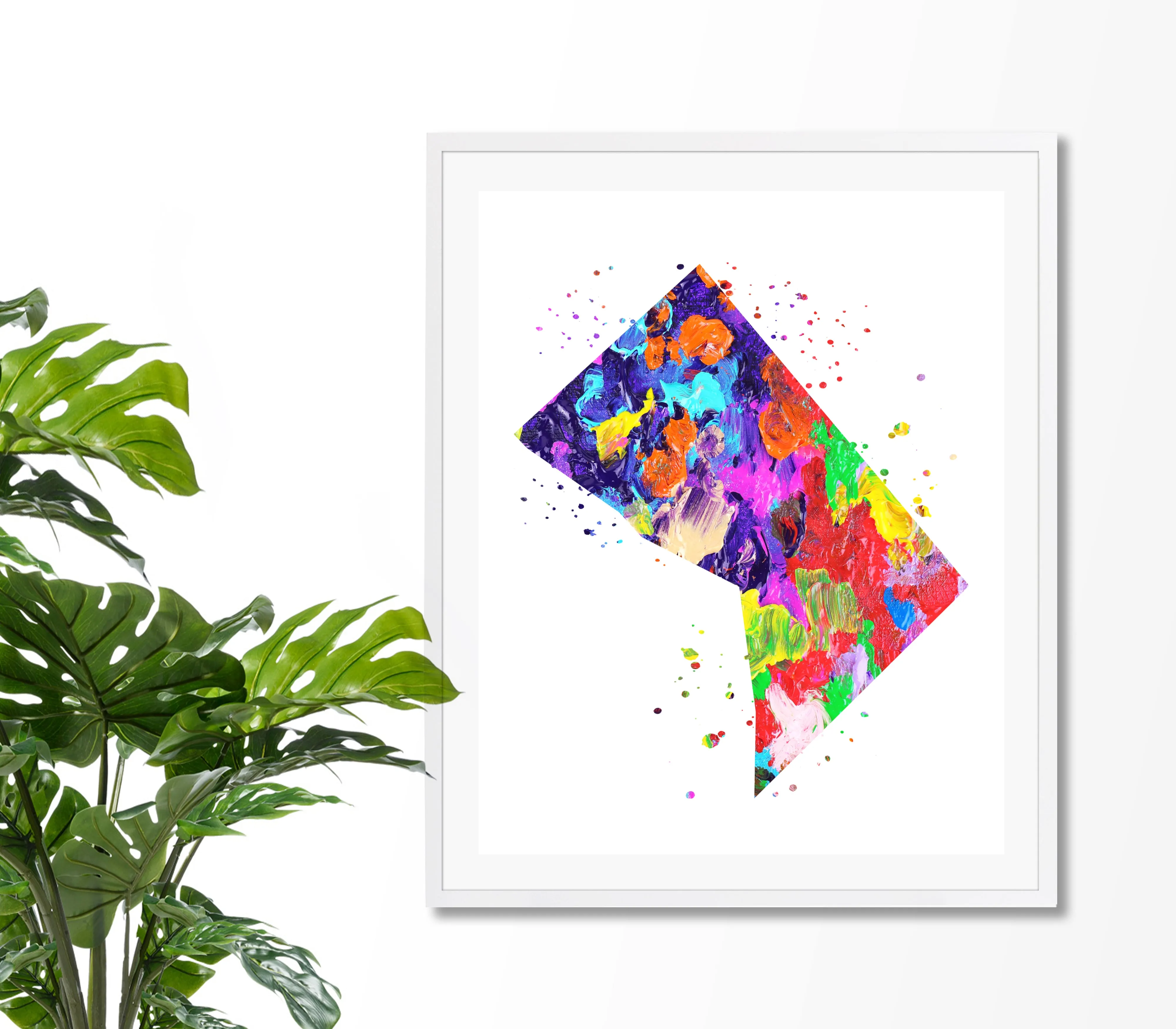 Washington DC Map Art Print - Unframed